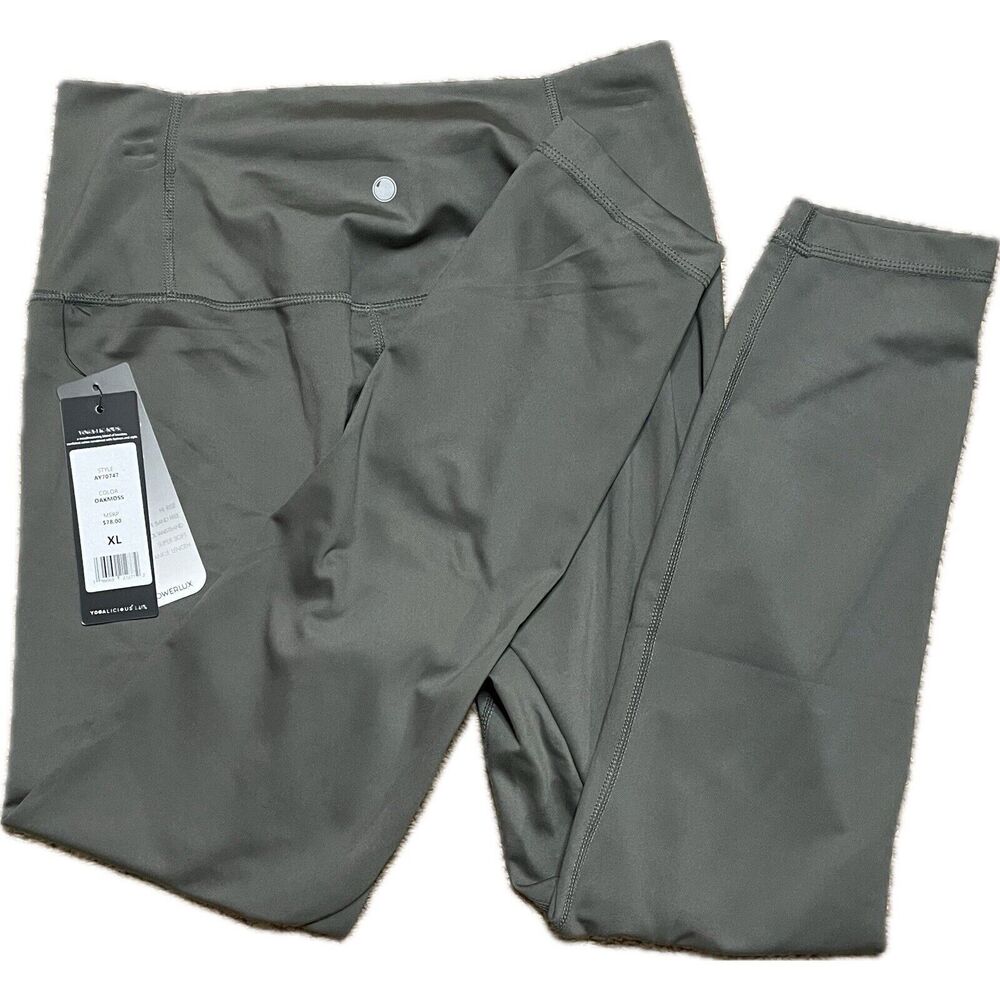 NWT Yogalicious Lux Powerlux 7/8 Ankle High Rise Leggings Oakmoss XL - Picture 3 of 3